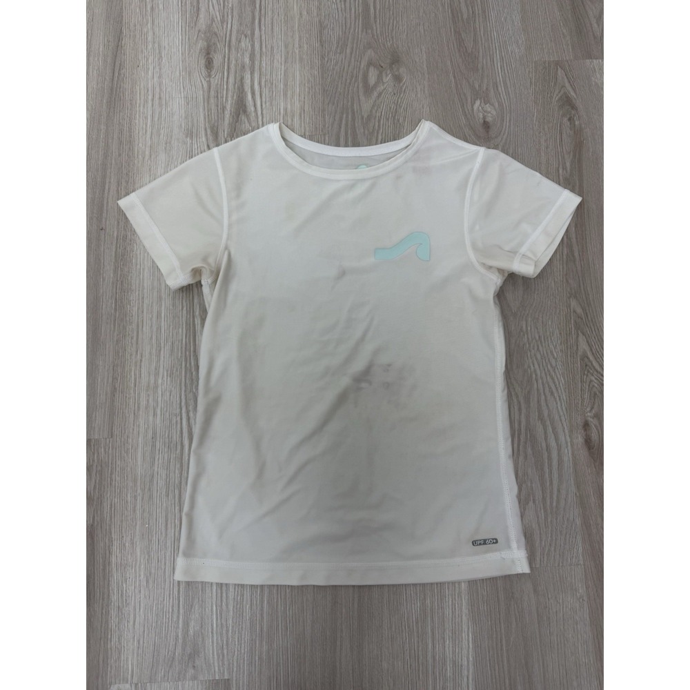 Surf Style White Short Sleeve Water Sports T-shirt UPF 60+ Sun Protection Size S